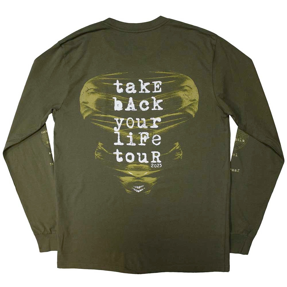 Disturbed - European Tour '23 Take Back Longsleeve shirt - Groen
